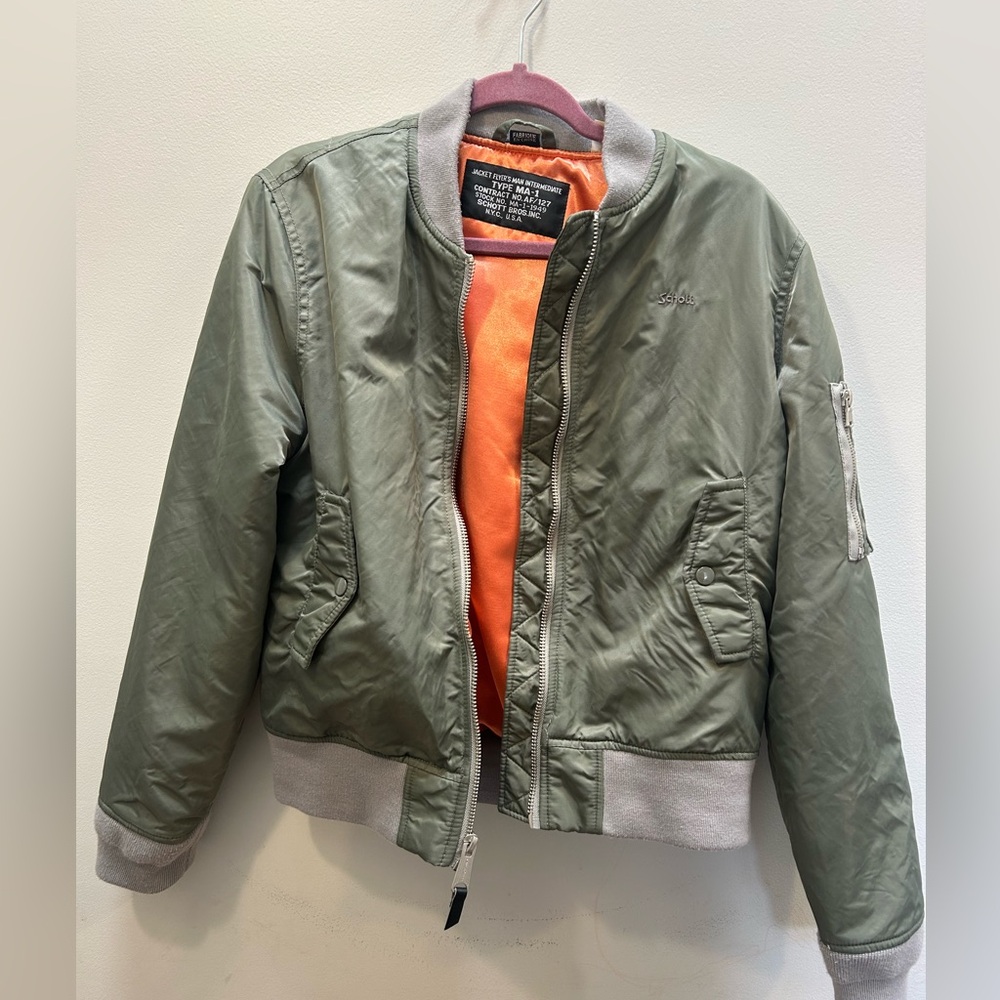 Schott Men’s Full zip Flight Bomber Jacket XLarge
